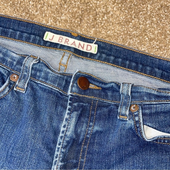 J Brand skinny jeans denim blue SZ 30" waist interior thigh rubbing - Picture 4 of 10